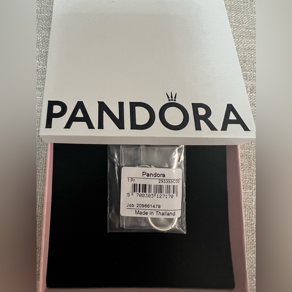 Pandora Moments 18 mm Charm Hoop Earrings 293355 - Picture 3 of 3